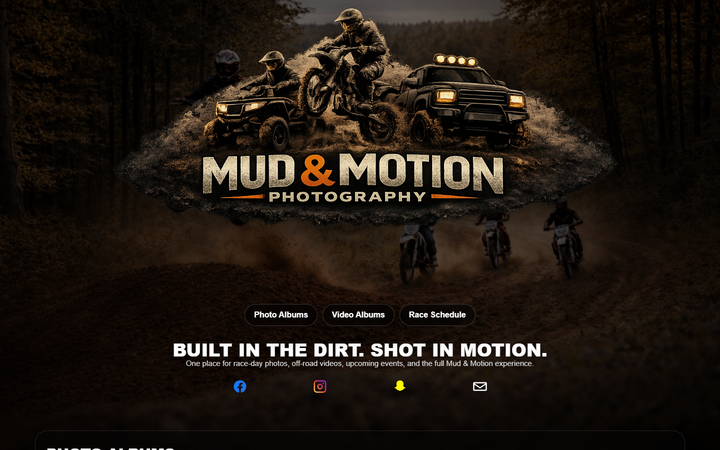 Mud & Motion homepage preview